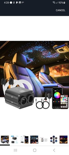 CHINLY Two-Color 1000pcs Twinkle Starlight Headliner Kit 1000 Piece Star Lights