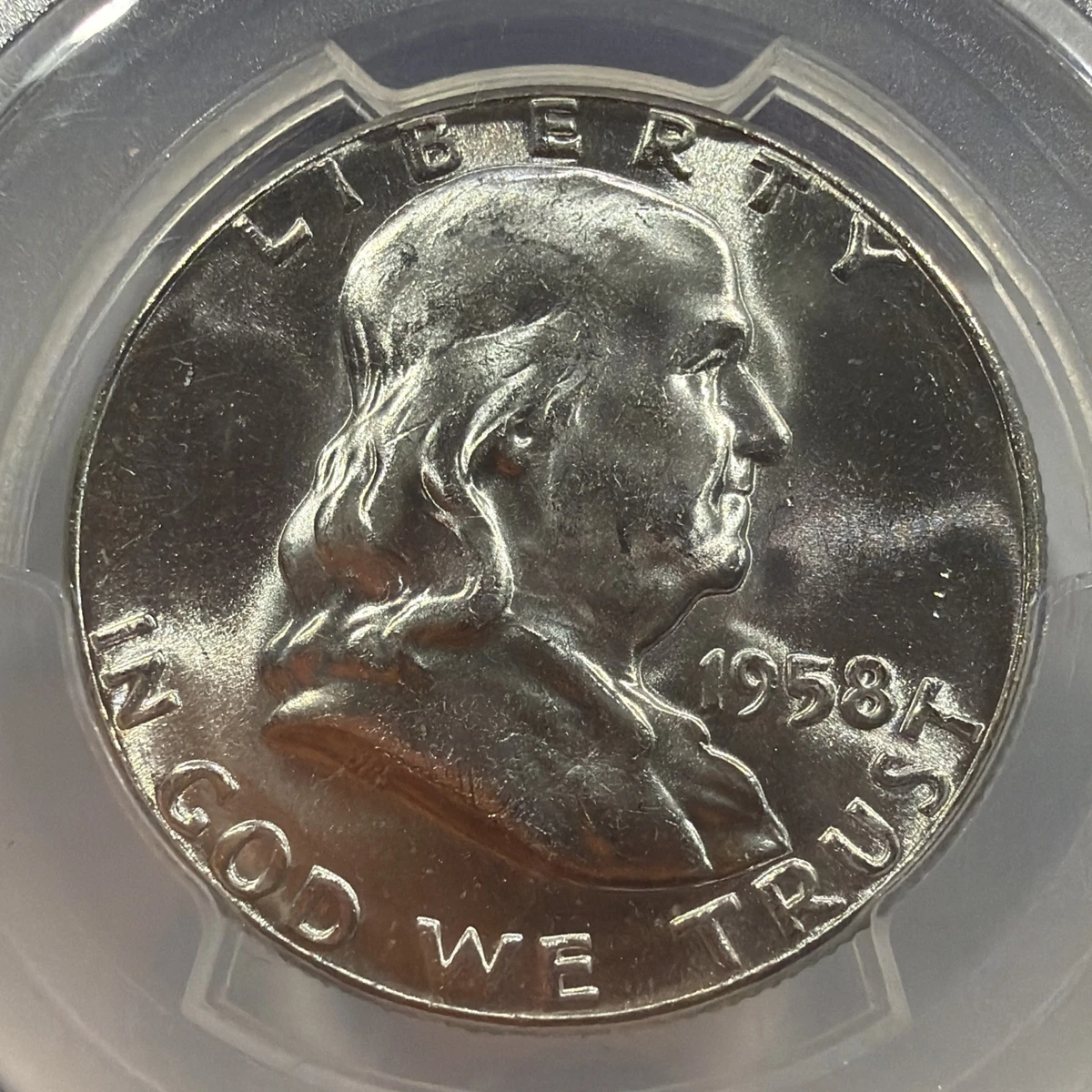 PCGS Certified MS 64 Graded 1958 Franklin Half Dollars (1948-1963