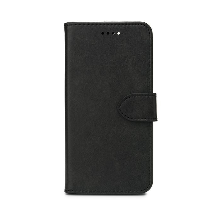 ES67110002-BULK eSTUFF iPhone 12 WALES PU Wallet Cover - Black Apple iPhone 12