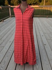 Vestido polo Lands End para mujer sin mangas camafeo rubor lunares talla 6/8