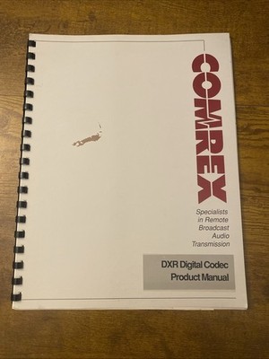 product manual dxr digital codec comrex broadcast specialist vintage originals