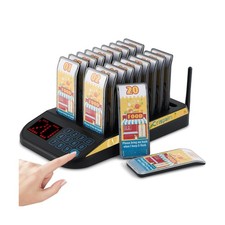 Restaurant Pager System Upgraded 20-Pager Set Wireless Calling System with ...