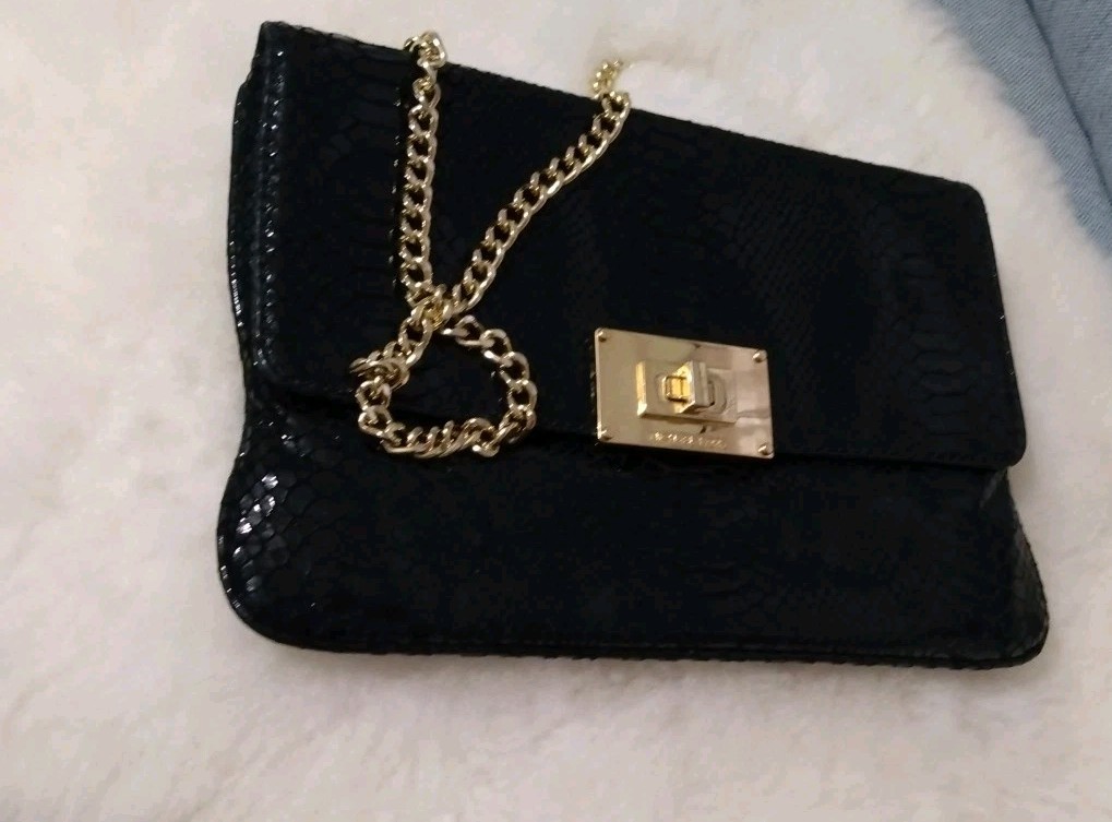 Michael Kors Glazed  Black Python Embossed Leathe… - image 18