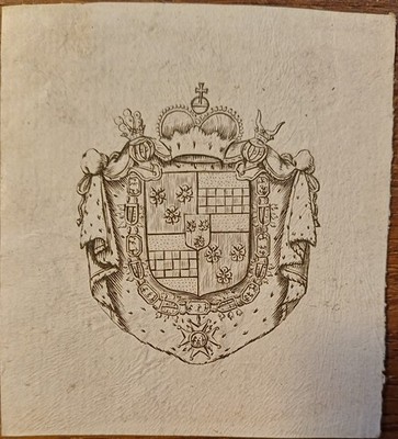 Heraldisches Exlibris Prinz Ernst von Arenberg (1777-1857) - Deutschland.