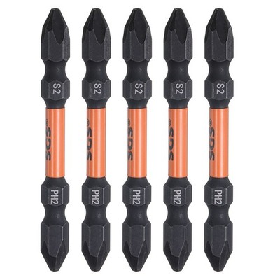5Stk PH2 Impact Tough Schraubendreher Power Bits 2,56'' Länge 6,35mm Stange