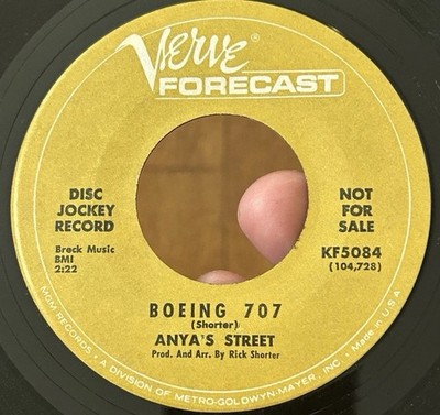 ANYA S STREET Boeing 707 45 VERVE FORECAST Promo EX* RARE Psych Mod Breaks