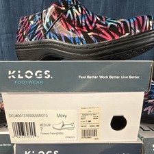 KLOGS Moxy Women s Patent Leather Comfort Slip-On Clog Multicolor 7M Work