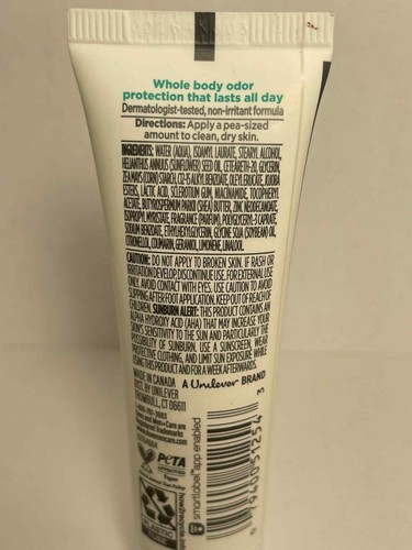 Dove Men+Care Whole Body Deodorant Cream Aloe+Bamboo Aluminum-Free 1 FL OZ - Picture 2 of 2