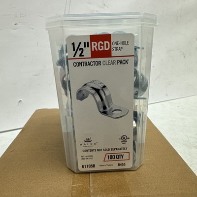 Halex 1/2 In. Rigid, IMC 1-Hole Push-On Strap (100-Pack) 61105B Halex 61105B
