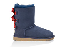 UGG Bailey Bow Bandana Kids Boots Size 4 Suede Sheepskin Wool Lined Winter Shoes