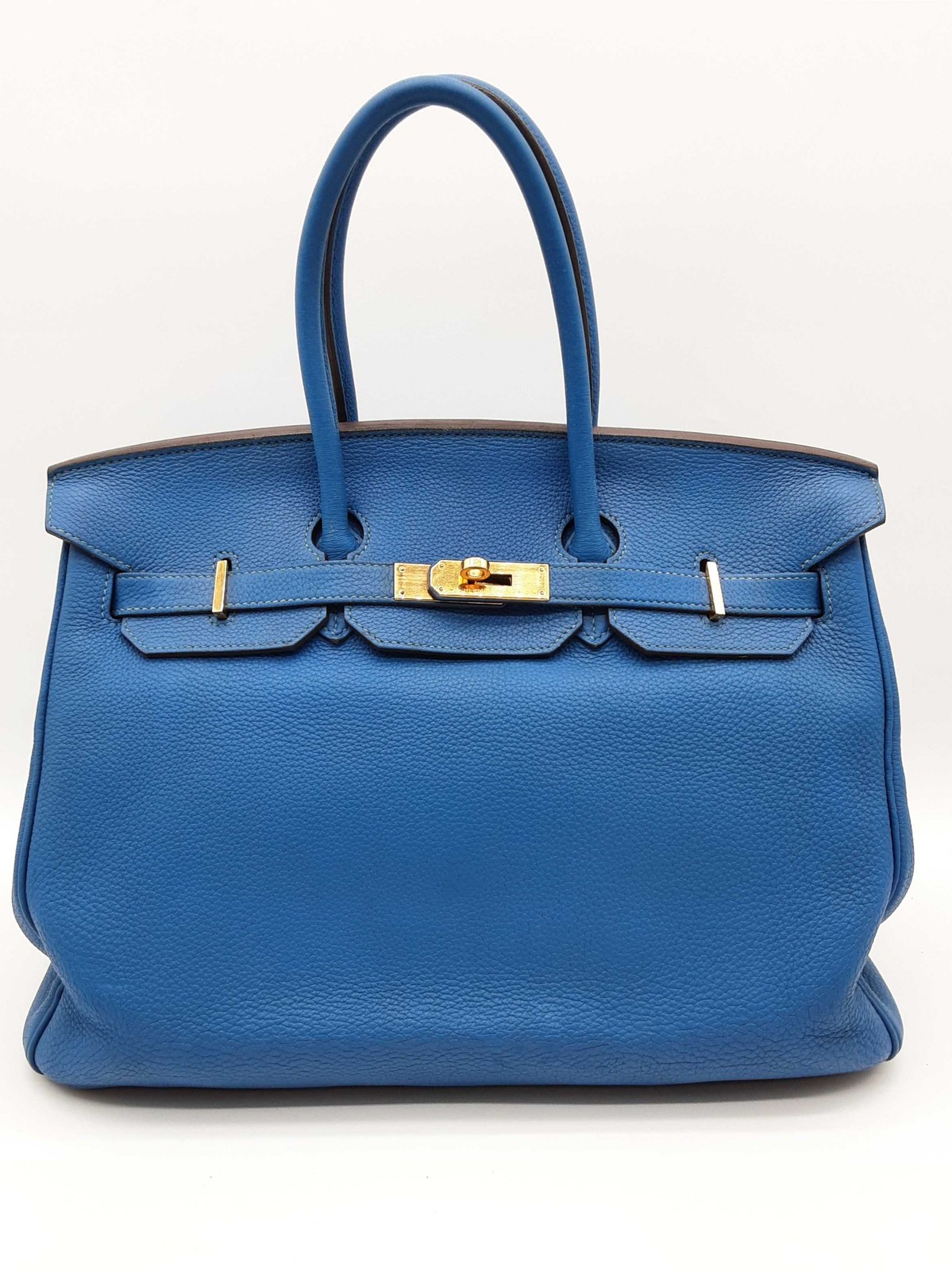 Hermes Birkin 35 Mykonos Blue Togo Gold Hardware Handbag Do1125crxzde
