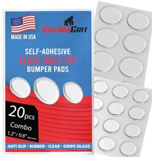 Clear Adhesive Bumpers Transparent Rubber Pads Large Medium 20Pc Furniture Glass