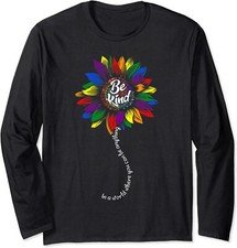 Sunflower Autism Awareness Be Kind Puzzle Support Long Sleeve T-Shirt
