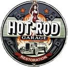 VINTAGE HOT ROD GARAGE PORCELAIN SIGN GAS STATION AUTO SHOP DEALERSHIP