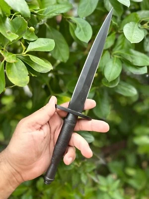 V42 Sykes Fairbairn V-42 Dagger US Special Forces WWII Dagger Knife Leather sheath