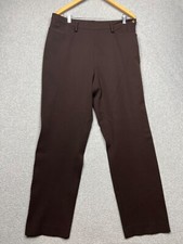 Lauren Ralph Lauren Wool Blend Straight Leg Pants Womens 16 Slacks Brown Casual 
