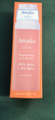 Awake By Tarte Brightening In A Bottle Facial Mask 25%  AHA + 2% BHA ~ 15 ml