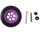 14" LILAC SPOKED PUNCTURE PROOF Wheelbarrow Wheel Tyre 3.50/4.00-8 + AXLE SET