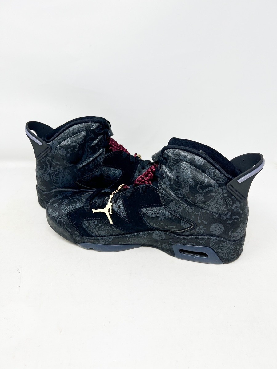 Air Jordan 6 Retro Singles Day Triple Black Shoes DB9818-001