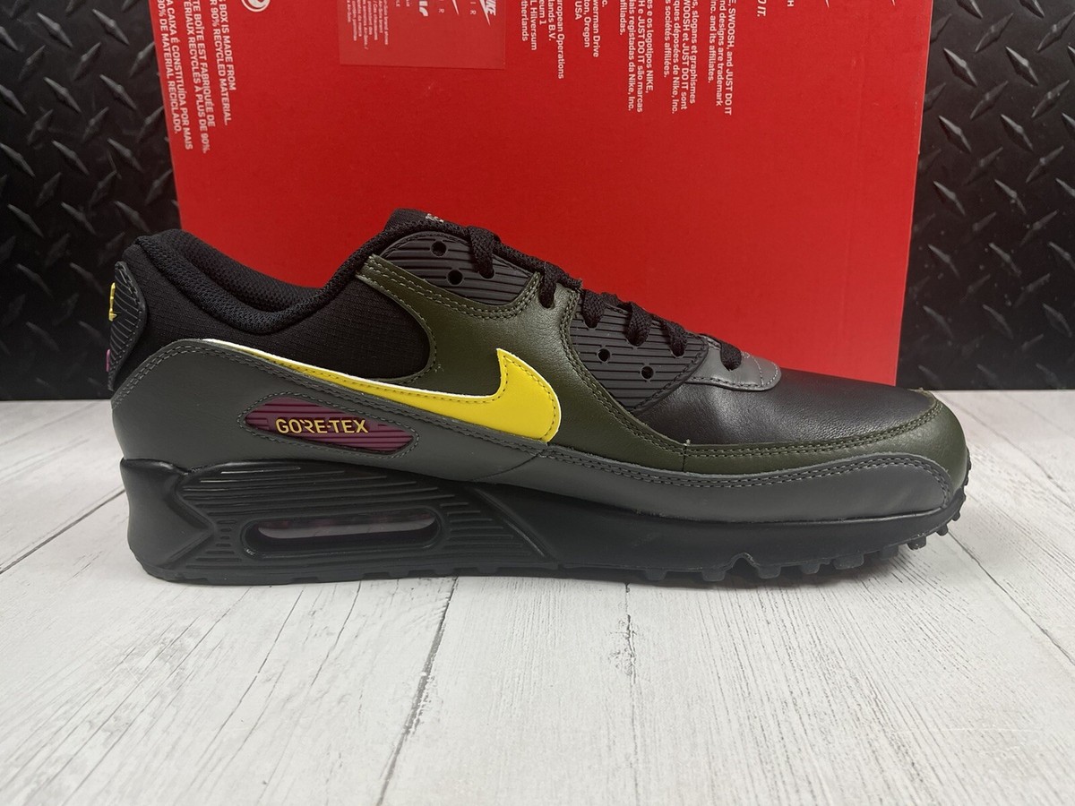 Size 11.5-Nike Air Max 90 GORE-TEX Tour Yellow Cargo Khaki DJ9779