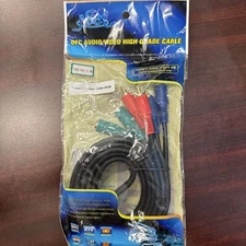 3 RCA RGB Video Component Cable 1.5M Gold Plated