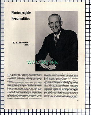 (7105) H S Newcombe Fotograf Lewis Newcombe Ltd - 1954 Artikel