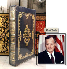 GEORGE H W BUSH SPEAKING OF FREEDOM DELUXE - Easton Press 🖋SIGNED🖋 SEALED wBOX