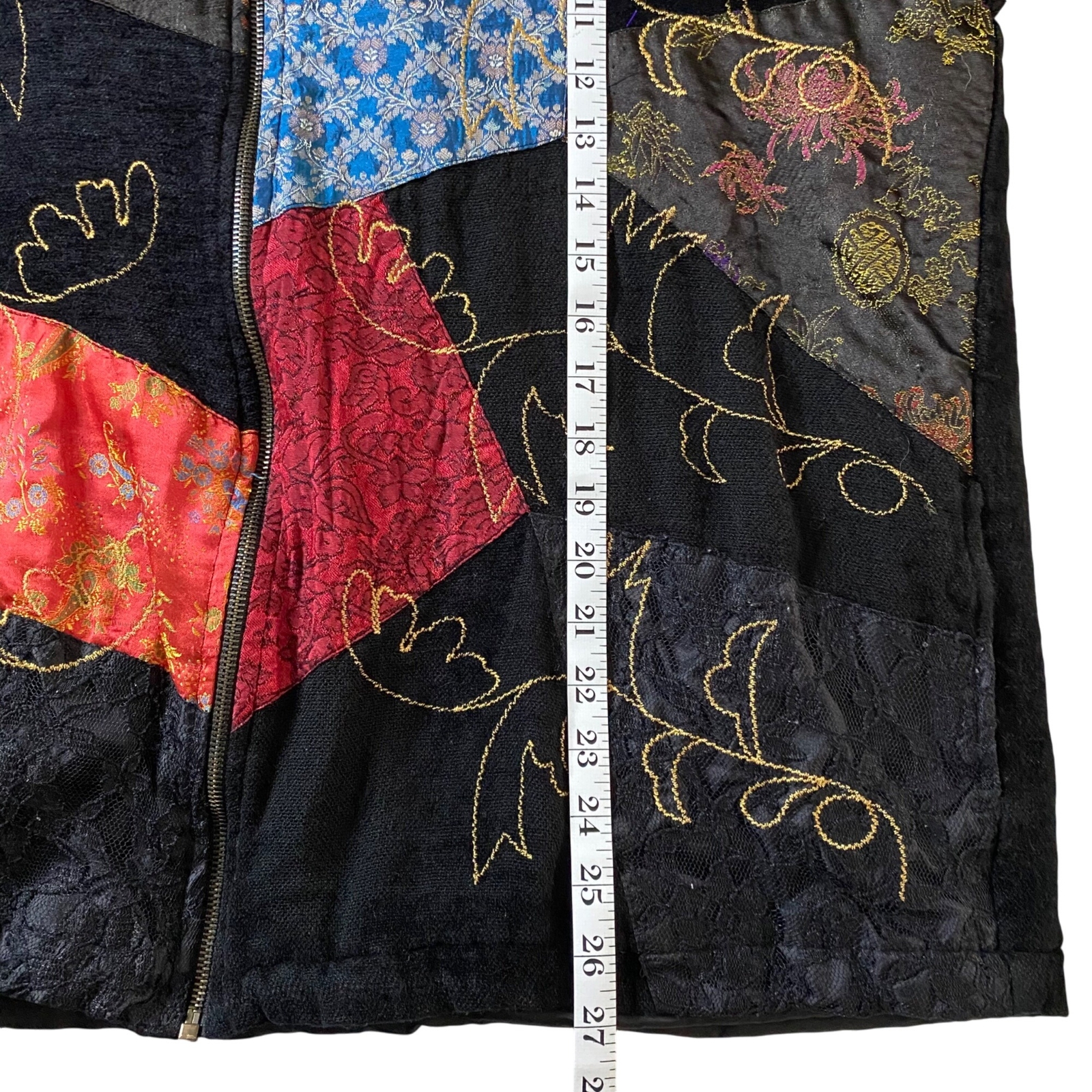 White Stag Embroidered Patchwork Zip Front Jacket… - image 11