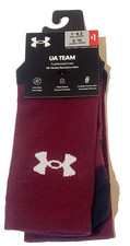 Under Armour Team Mężczyźni 7-8,5 OR Damskie 6-10 Bordowe Amortyzowane Skarpety Załogowe