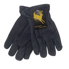 Mens Genuine Deerskin Leather Gloves Black Size XL Heatlok Lined Warm Winter New