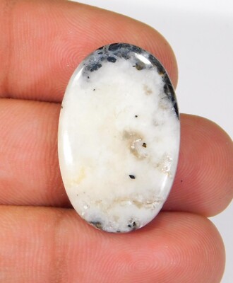 21 CT 100% Natural White Buffalo Turquoise Nevada Oval Shape Cabochon  CL=214