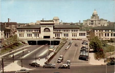 RAILROAD STATION, Providence, R.I., TICHNOR BROS., INC., Postcard