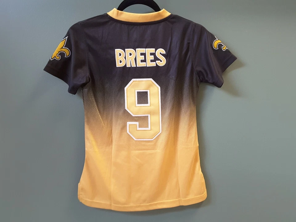 Camiseta de fútbol para niñas Sm Drew Brees todos los números y letras cosidos NUEVO Foto 4 de 4