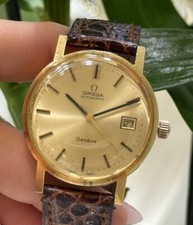 Orologio Omega Geneve oro massiccio 18k 750 automatico data cal.1481 uomo 34,5mm svizzero