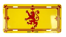 Scotland Rampant Lion Flag Aluminum Metal Novelty Car License Plate Sign Tag
