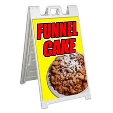 FUNNEL CAKE Signicade 24x36 AFrame Plastic Sidewalk Sign CARNIVAL FAIR FOOD