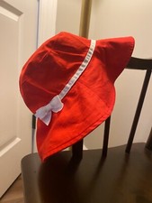 Janie  Jack: Girls Red  White Marina Rose Sun Hat Released 2015 New w/defect