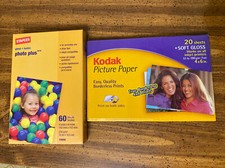 Kodak Staples Photo Picture Paper Inkjet 80 sheets Soft Gloss NIB 51lb 4x6