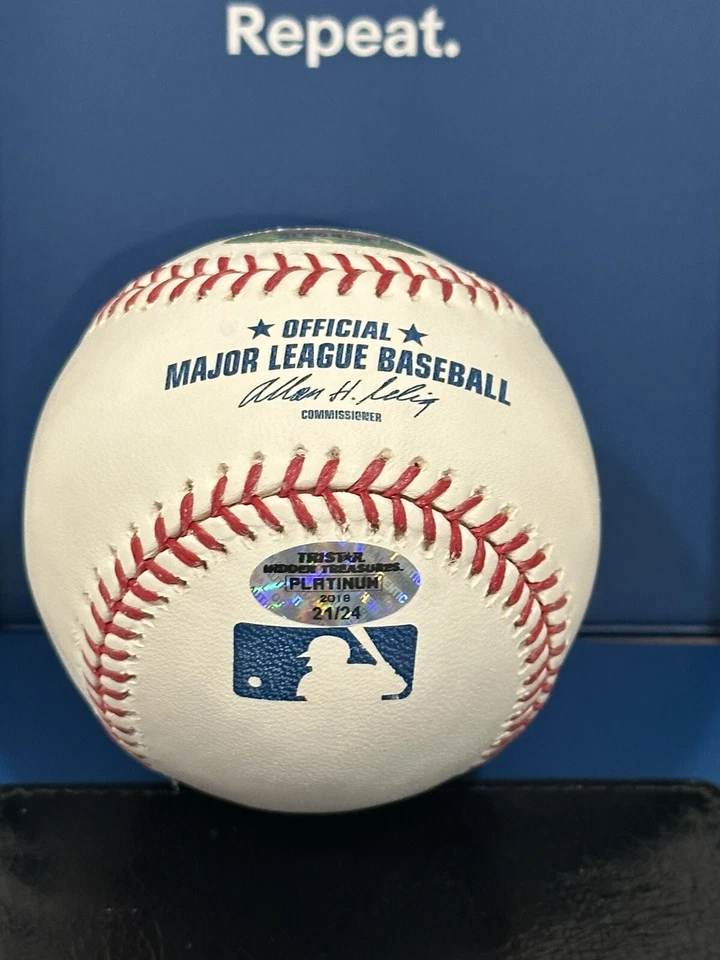 2016 Tristar Hidden Treasures Platinum Jim Bunning 签名限量版/24 OML 棒球 — 第 4/4 张图片