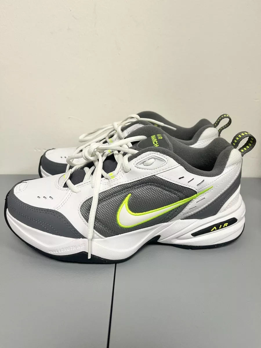 Nike Air Monarch IV White Cool Gray Running Shoes Sneakers 415445 100 Size 8