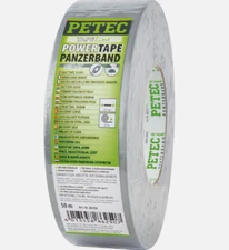 PETEC 86250 Power Tape Armor Belt Tape Cloth Tape Gaffer Silver 50m X 50mm