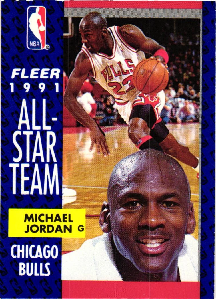 How much is a 1991 fleer michael jordan card worth 2025