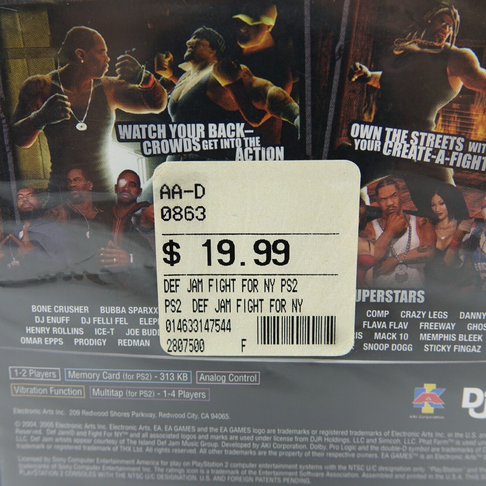 Def Jam Fight For NY Greatest Hits Playstation PS2 WATA Graded 9.4