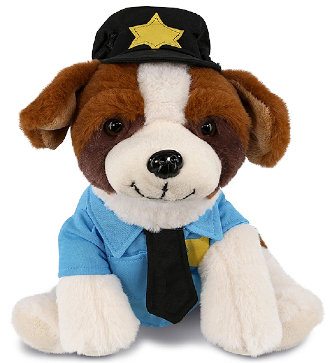 DolliBu St. Bernard Dog Police Officer Plush Toy with Uniform and