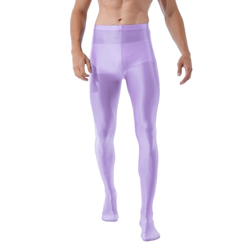 Pantimedias largas brillantes brillantes al aceite 8D para hombre con funda calzas cerradas - Imagen 25 de 69