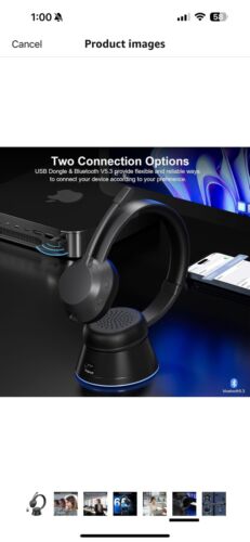 Wireless Headset with Mic for Work, Bluetooth Headset with Microphone New - Bild 6 von 7