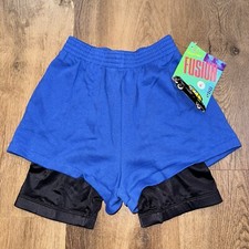 Vtg 80s 90s Aerobic Gym Shorts Mens Athletic Compression Retro Fusion NOS Small