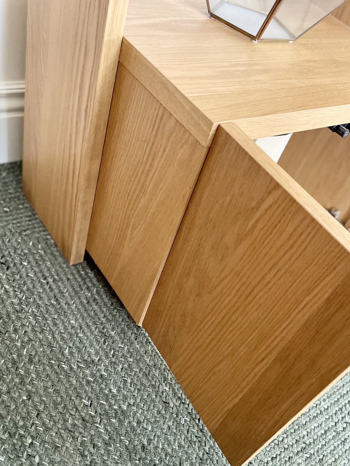 NARROW BOOKCASE UNITS Pair Vintage Habitat Solid Oak & Veneers Alcove Storage eBay