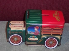 Cherrydale Farms Goodie Wagon Tin Candy Container Bank EMPTY Guc