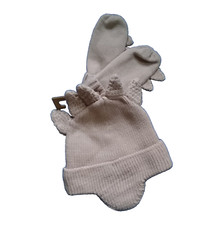 Baby Boy Girl Dinosaur Hat & Mittens Set NEXT Neutral Knitted 12 18 24 Months